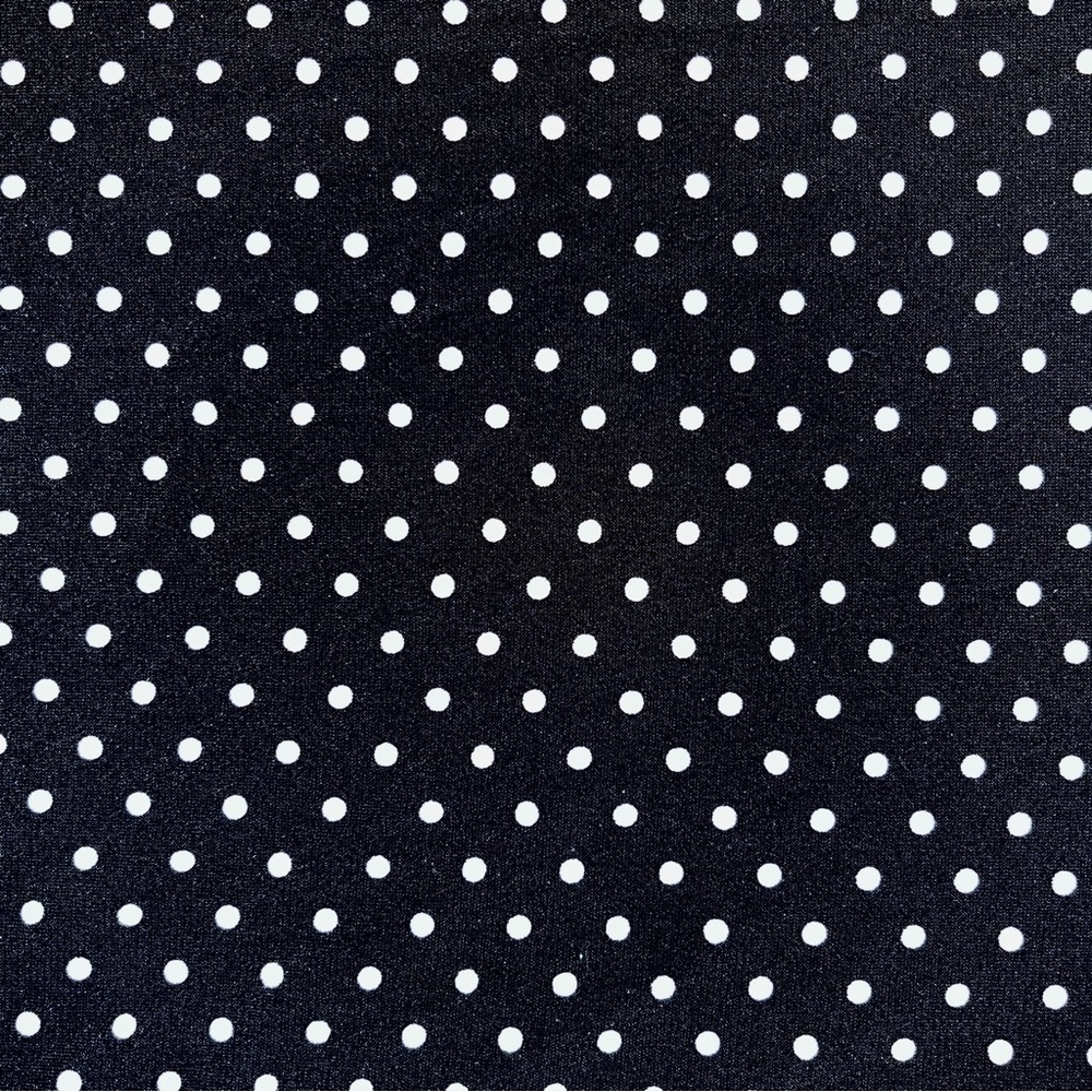Talbots Woman dress, black with small off-white polka dot print, loose and flowy - Picture 9 of 11